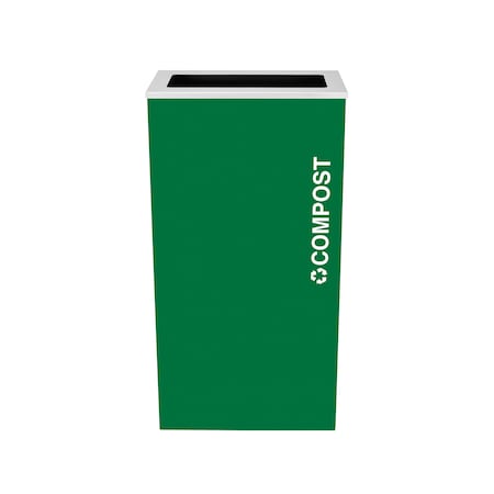 Ex-Cell Kaiser 17-Gal. Indoor Receptacle - COMPOST decal, Green RC-KD17-CMPST EGX